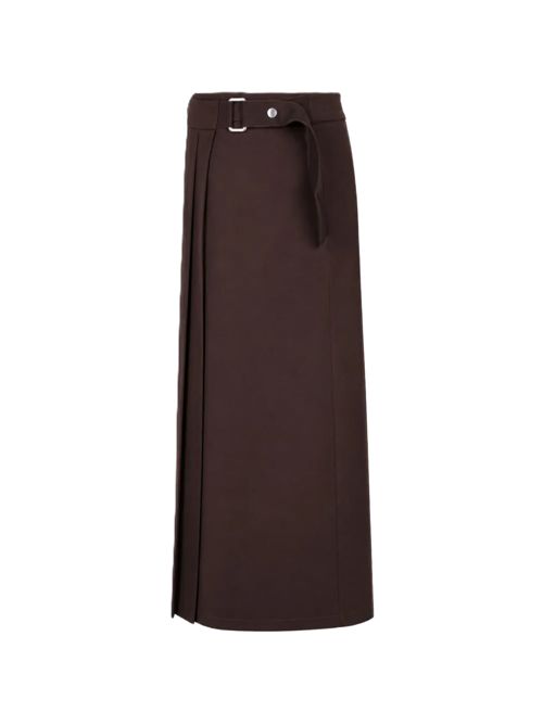 belted pleated midi skirt P.a.r.o.s.h. | D621213LILIUXY26086 TESTA DI MORO